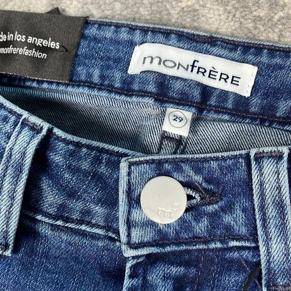 NWT Monfrere Greyson Skinny Jeans in Blue Uptown Wash Japanese Denim Sz 29 - Picture 9 of 11